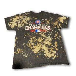 Acid Wash Chicago Cubs 2016 World Series T-shirt, Adult Mens Large